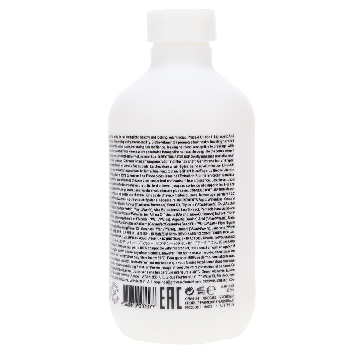 Volumising Conditioner for Fine Hair - 6.76 oz, Natural & Vegan