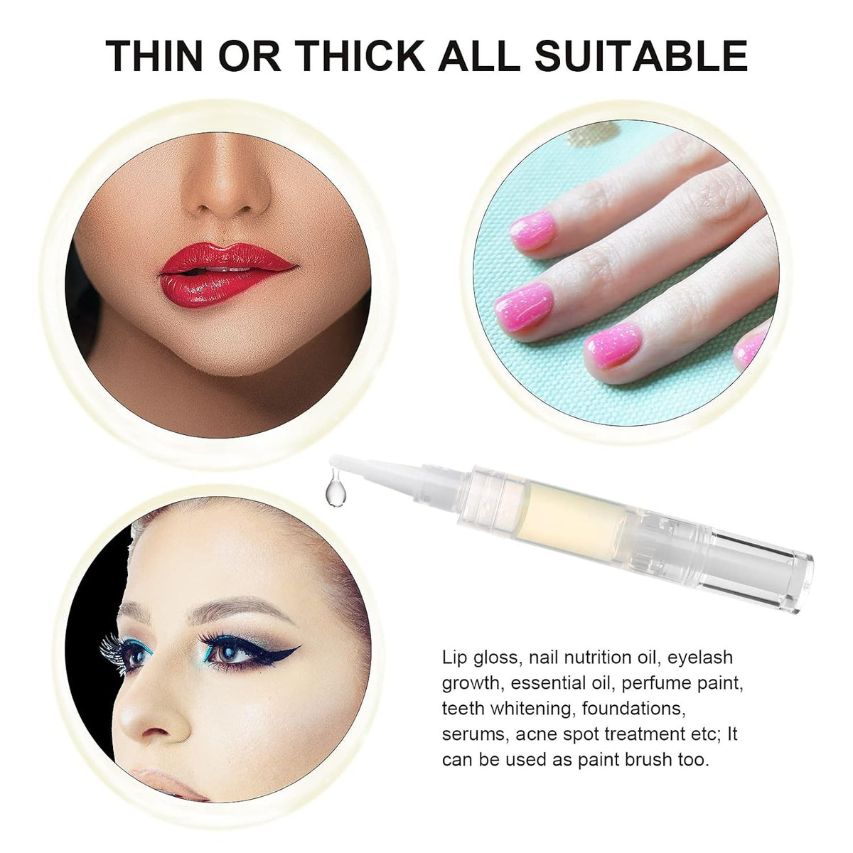 Empty 5ml Twist Pen for Cuticle Oil & Nail Care Applicators - Pack of 5