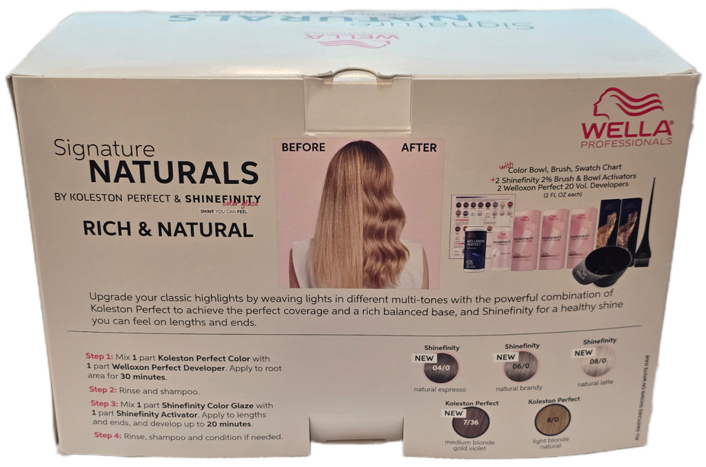 Wella Hair Color Glaze Kit - Signature Naturals & Shinefinity