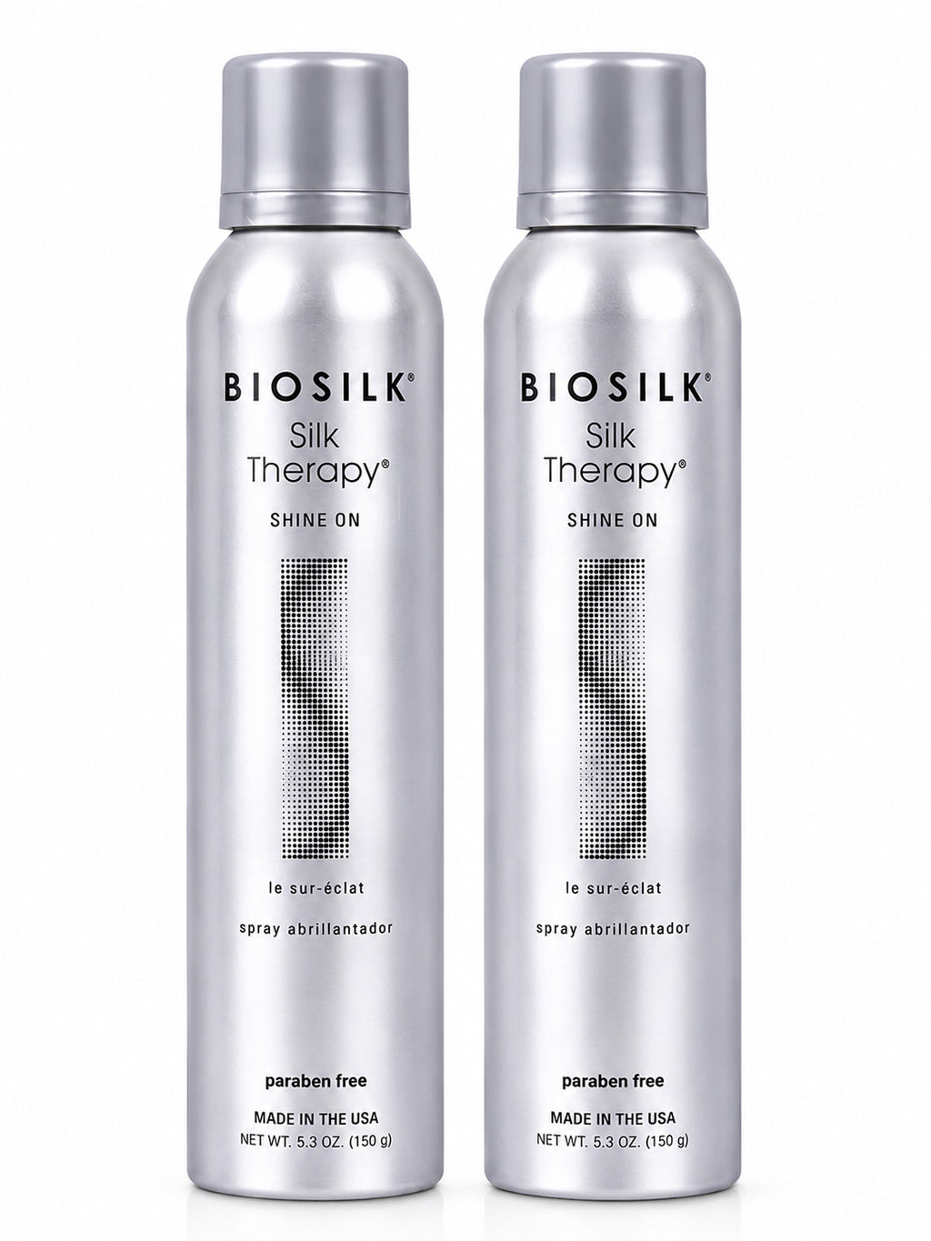 BioSilk Silk Therapy Shine On Hair Spray - Frizz Control, 5.3 Oz 2 Pack