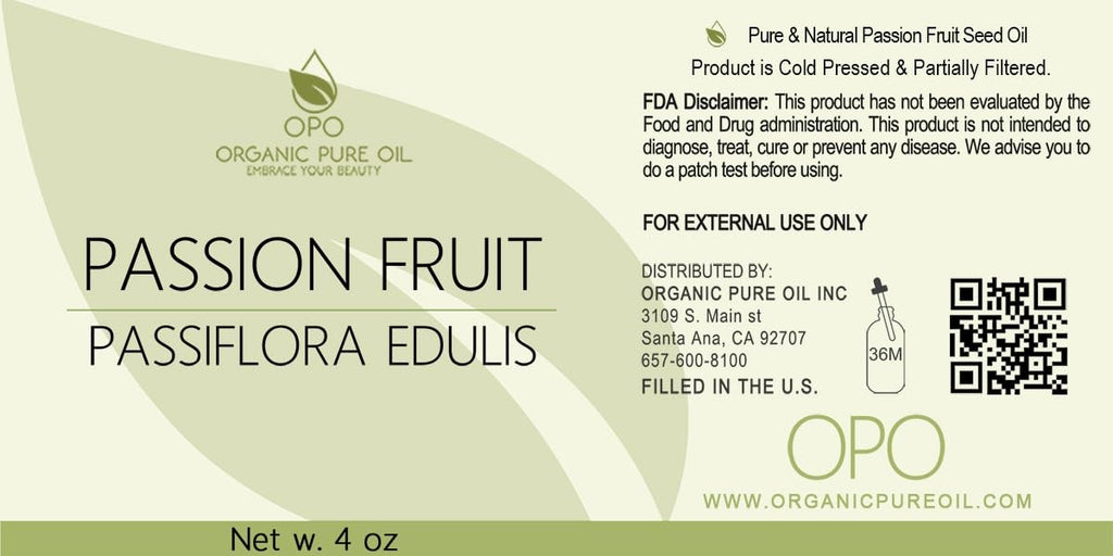 Pure Passion Fruit Oil - Cold Pressed Natural Body & Face Oil 4oz