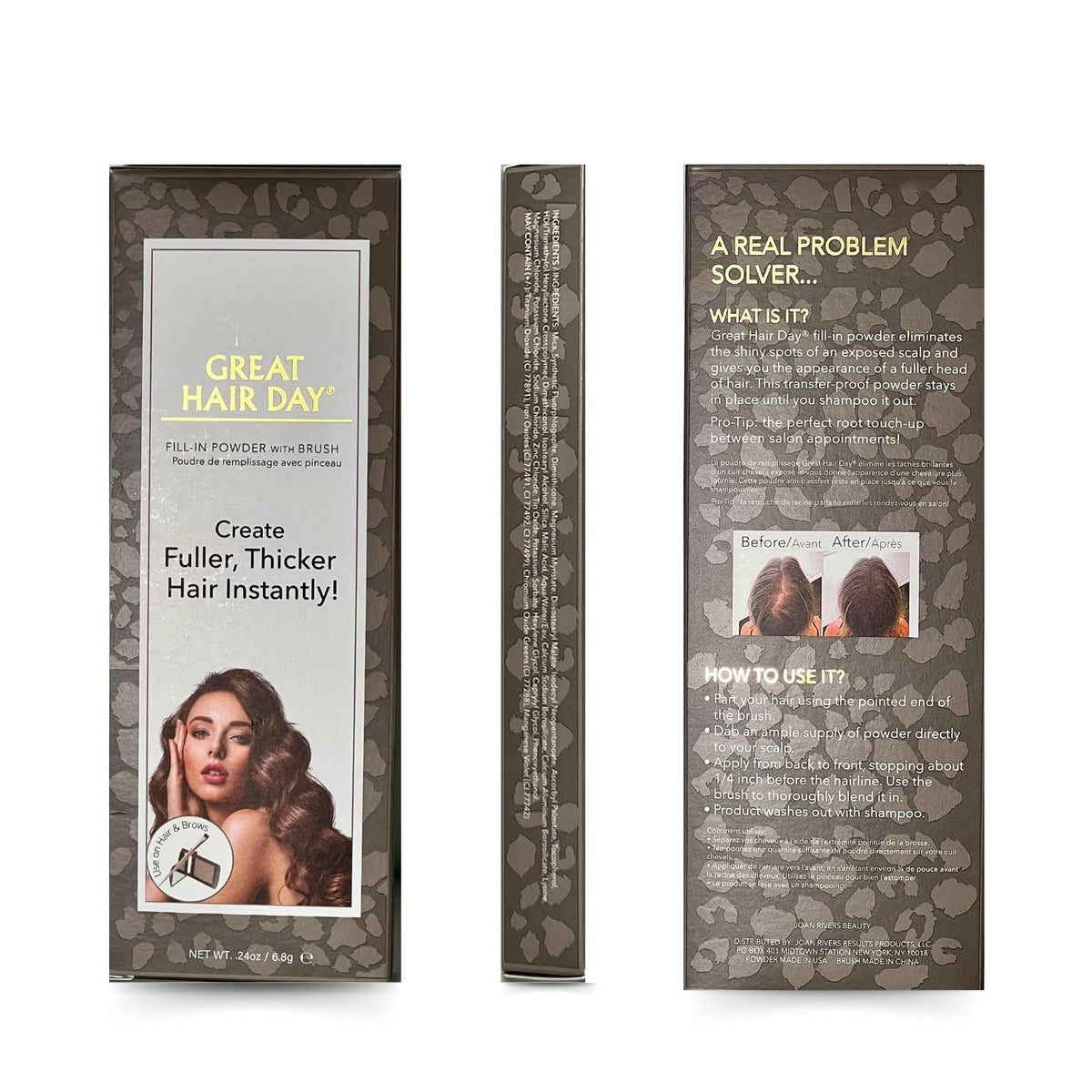 Blonde Root Touch Up Powder for Thinning Hair - Concealer & Volumizer