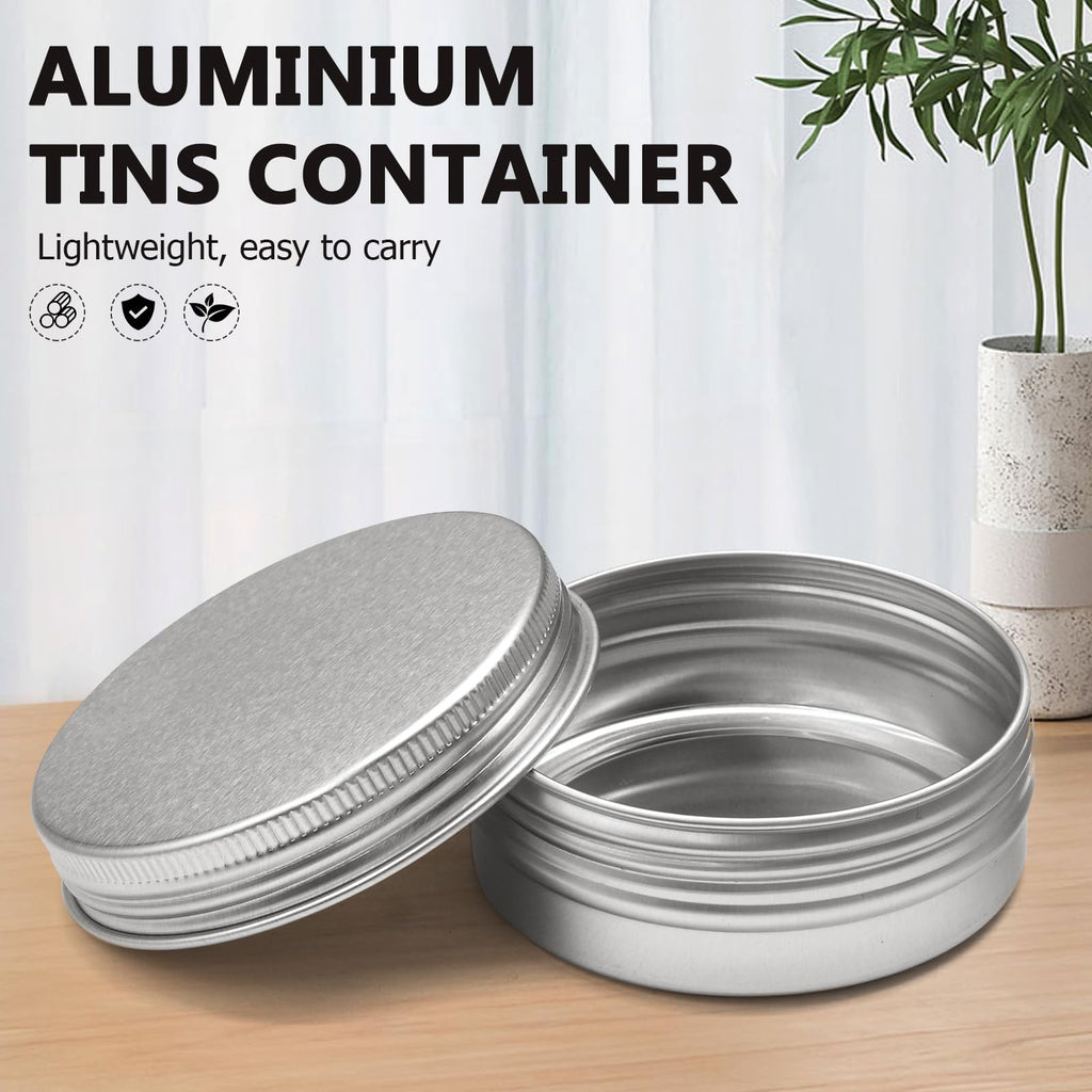 12-Pack 2oz Refillable Aluminum Lip Balm & Cosmetic Tin Containers