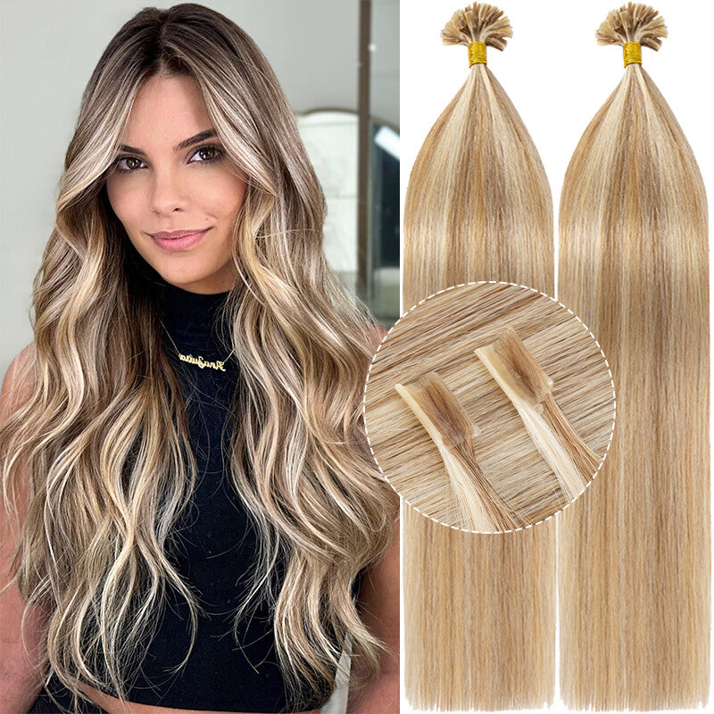 Flat U Tip Hair Extensions Full Head 150G Remy Human Hair - Multiple Colors & Lengths