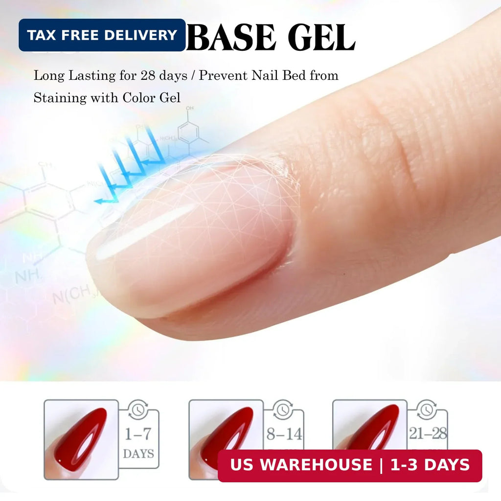 Large 50ML Rubber Base Coat Gel Nail Polish Hema & Tpo Free, Professional Refill