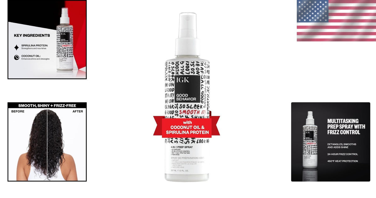 All Hair Types Coconut Oil Hair Spray 4-in-1 Nourishing & Detangling