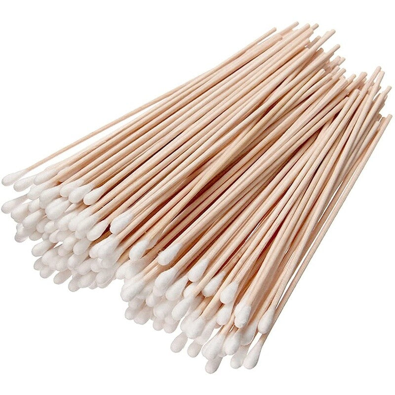 6-Inch Cotton Swabs Pack of 200 for Makeup & Electronics Cleaning