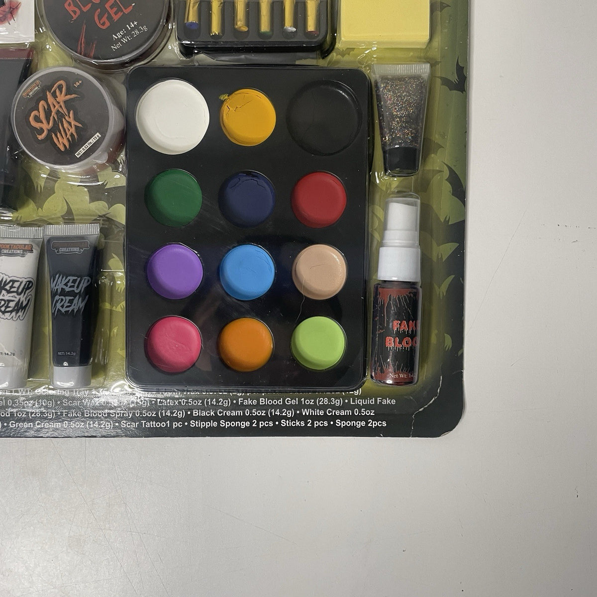 Halloween Family Makeup Kit with 12 Color Special Effect Face & Body Paints - 25 Pieces