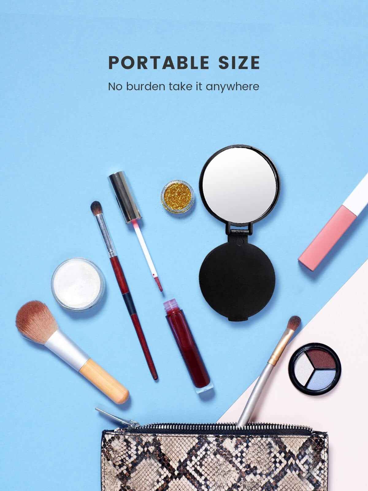 12 Pack Compact Round Makeup Mirrors for Purse - Bulk Bulk Set of 12