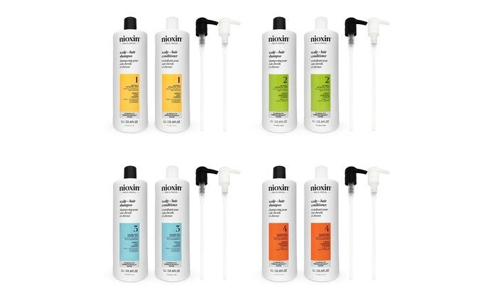 Hair Thickening Shampoo & Conditioner Duo - 33.8oz with Pumps - All Variants