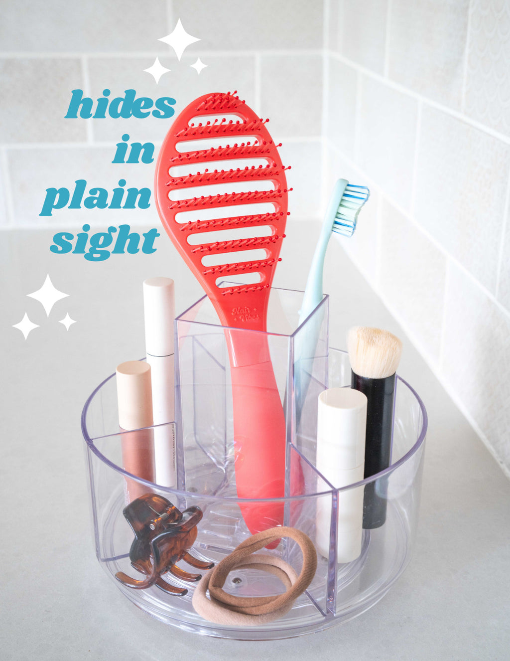 Discreet Hairbrush Vibrator - 2-in-1 Waterproof Personal Massager