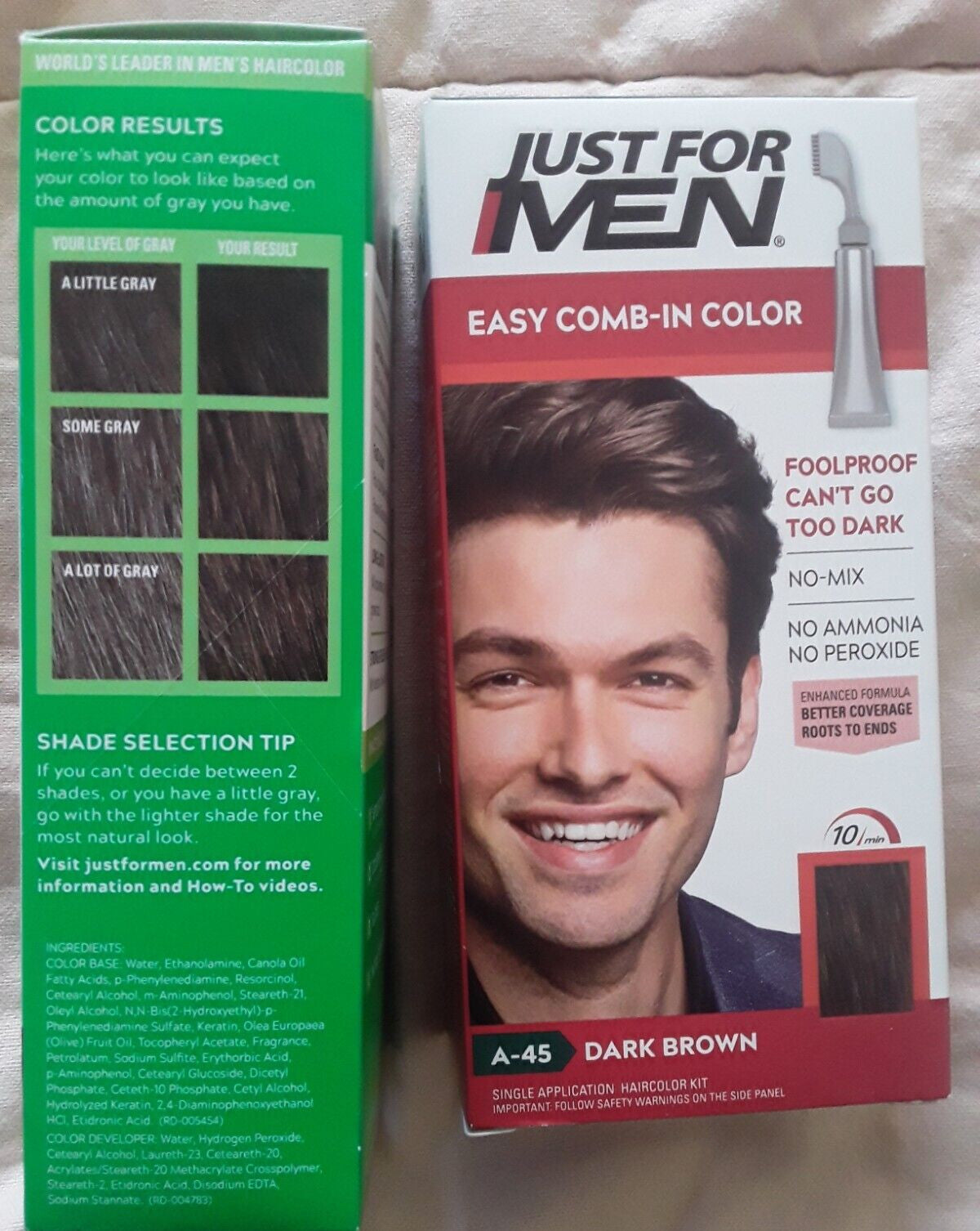 Dark Brown Hair Color Shampoo with Keratin & Olive Oil - Easy Comb In