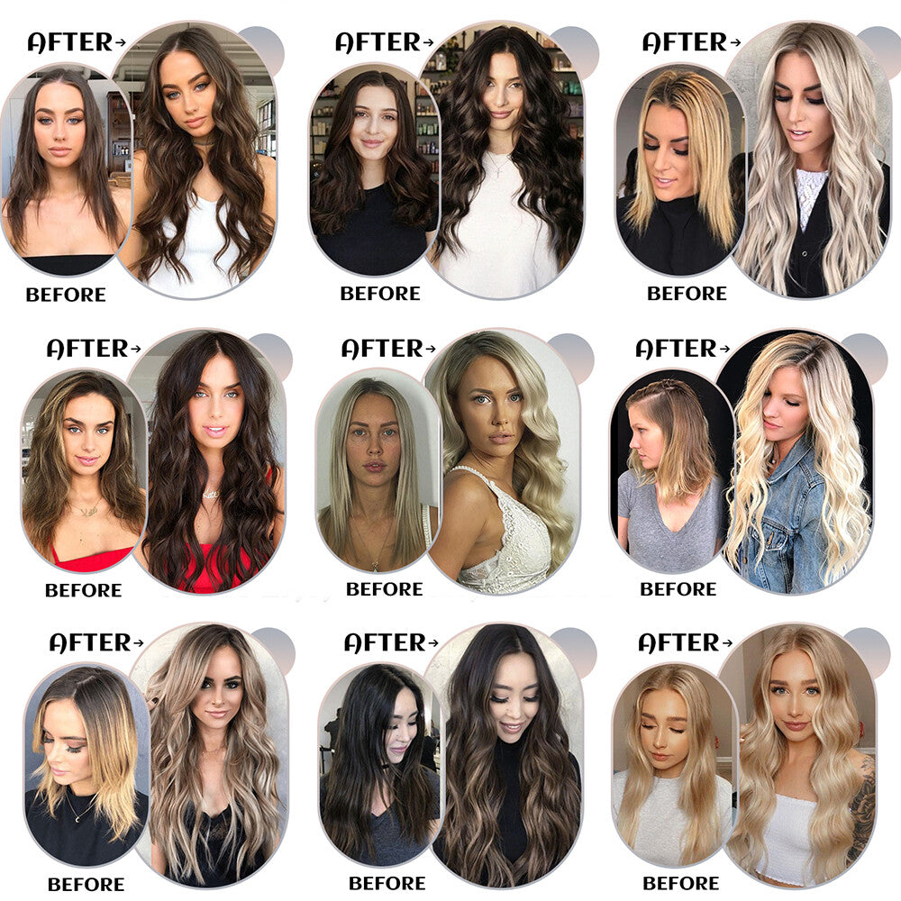 Invisible Skin Weft Tape-In Human Hair Extensions - Thick Remy Hair for Full Head
