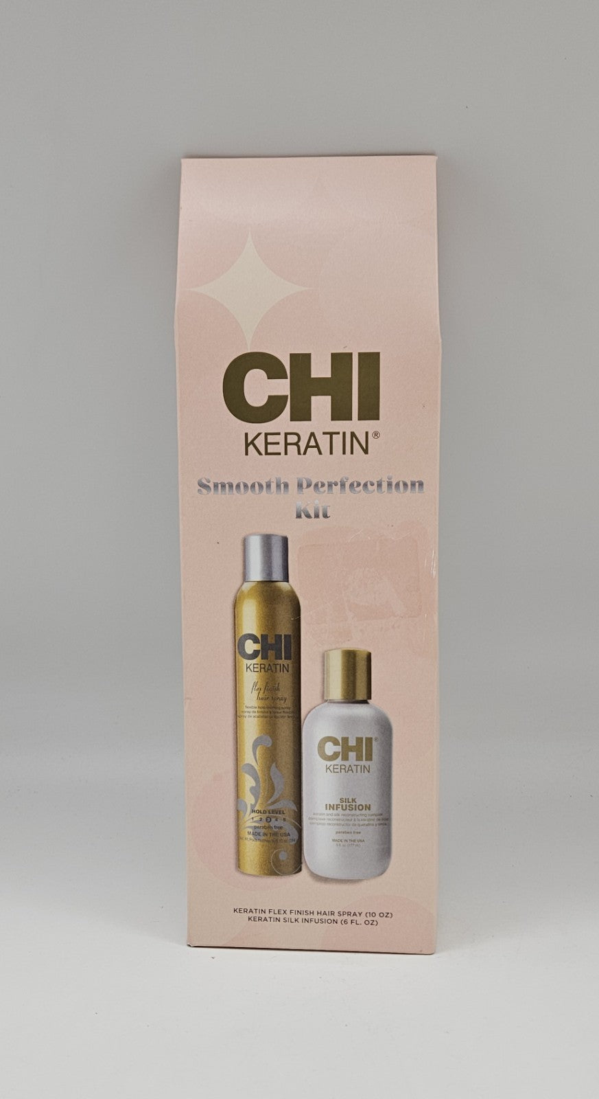 Keratin Hair Smoothing Kit with Flexible Finish Hair Spray & Silk Infusion