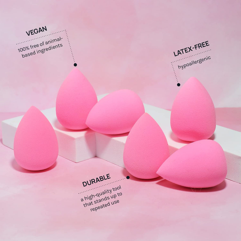 Makeup Sponge Set Latex-Free High-Definition Blender 6 Pieces