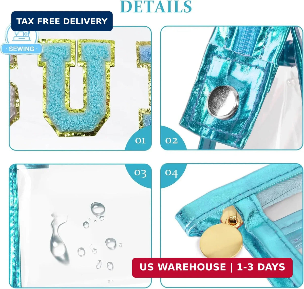 Clear Sunscreen Bag Waterproof Makeup Toiletry Pouch for Beach & Travel