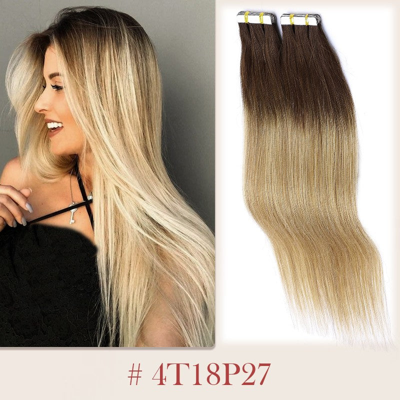 100g Invisible Tape-In Hair Extensions Remy Human Hair Full Head Thick