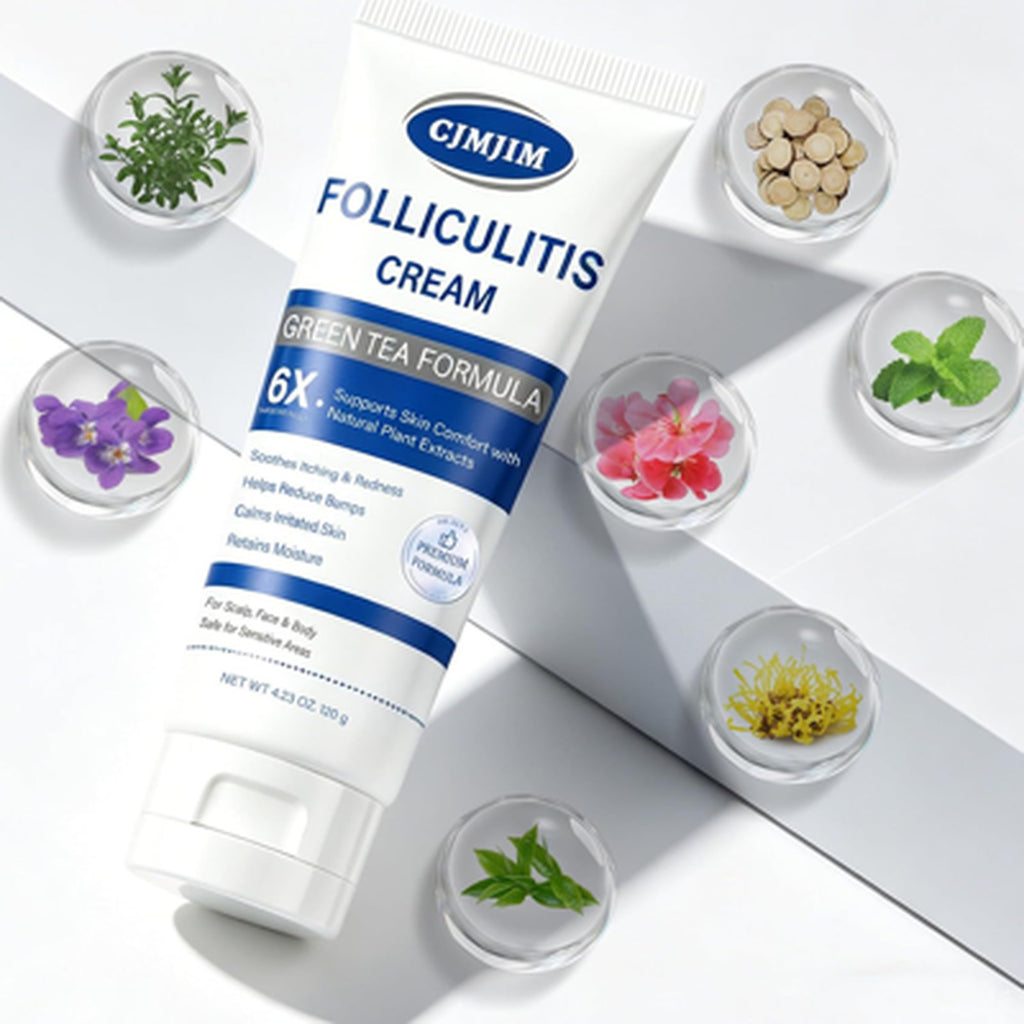 Folliculitis Soothing Cream for Scalp, Face, Body – Non Comedogenic Balm 4.23oz