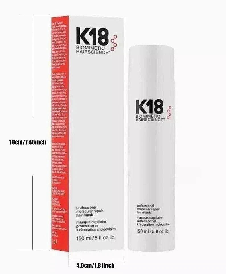 K18 Leave-In Molecular Repair Hair Mask 150ml for Damaged & Chemically Treated Hair