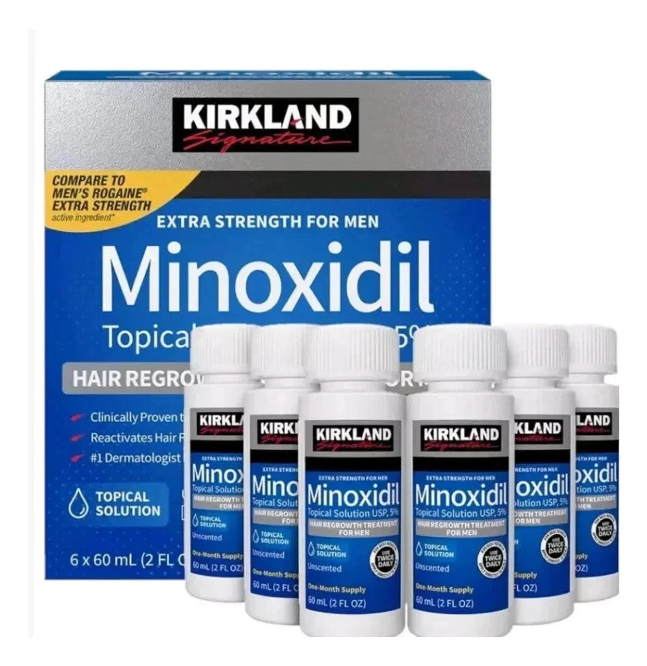 Men's Hair Regrowth Solution 5% Minoxidil - 6 Month Supply for Thinning Hair