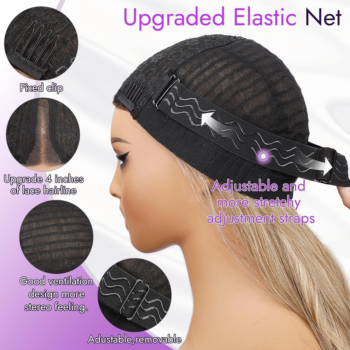 Blonde Wigs for Women 26 Inch Wavy Lace-Front Wig with Middle Part