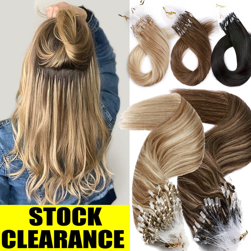 Remy Human Hair Extensions Beads - Micro Loop Looping Hair Wefts 150g