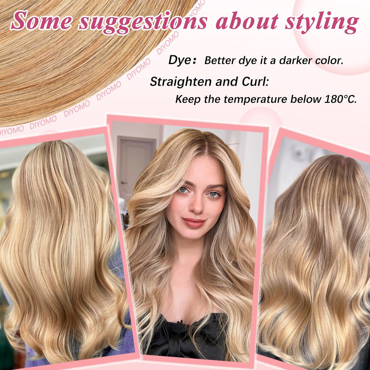 Human Hair I Tip Extensions Mocha Brown to Rose Gold 20 Inch 50g