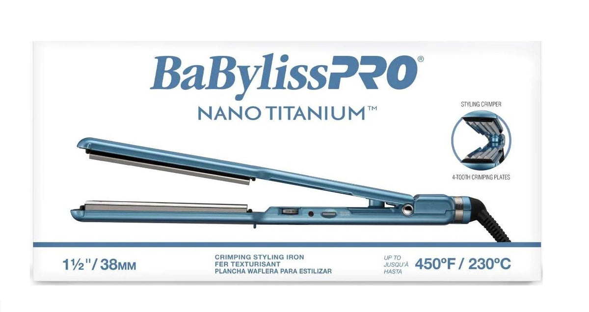 Babyliss PRO Nano Titanium Crimping Iron 1.5-Inch Styling Tool