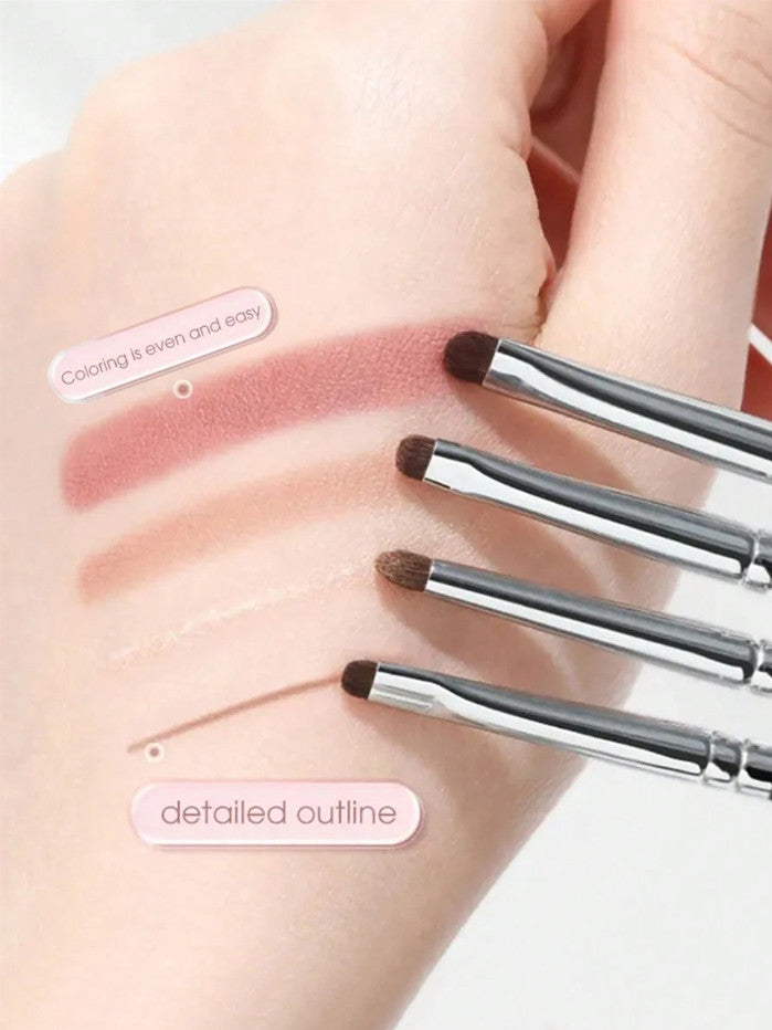 4pcs Eye Makeup Brush Set for Eyeshadow Eyeliner & Detailing