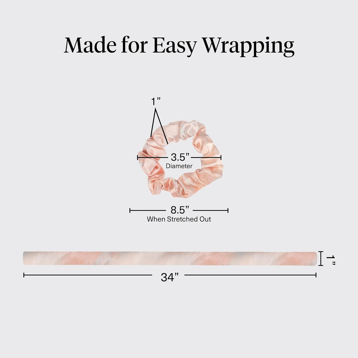 Satin Heatless Curling Set for Overnight Hair Styling - Sunset Tie Dye