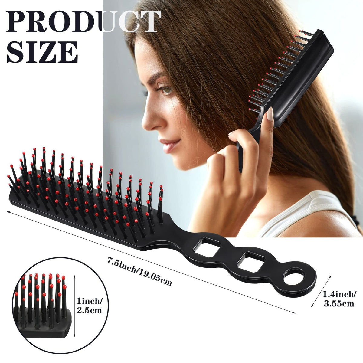 100 Pack Detangling Hair Brushes Bulk Individually Wrapped for Hygiene and Safety
