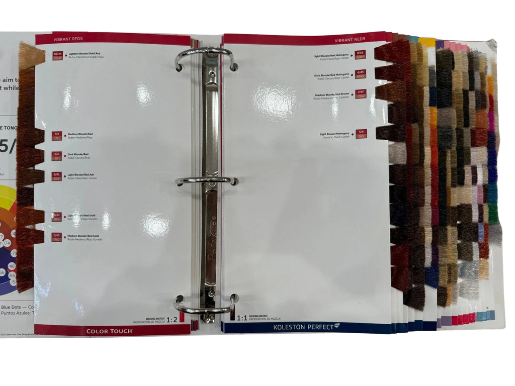 Wella Color Swatch Binder - Mini & Mega Options for Color Testing and Organization