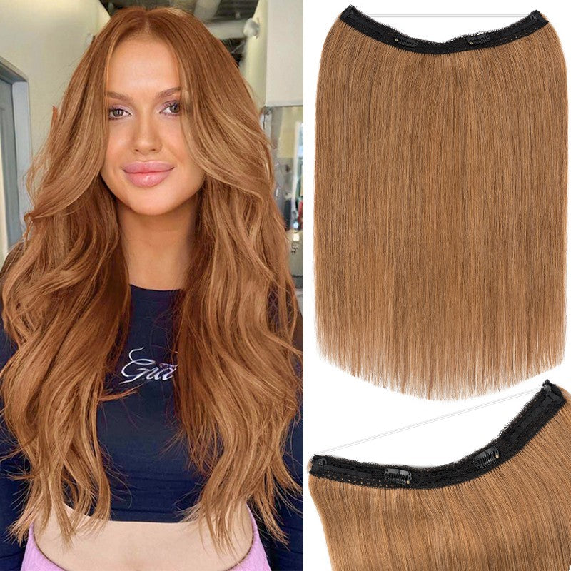 Remy Human Hair Clip-In Extensions with Invisible Wire & Clips - Thick, Natural Look