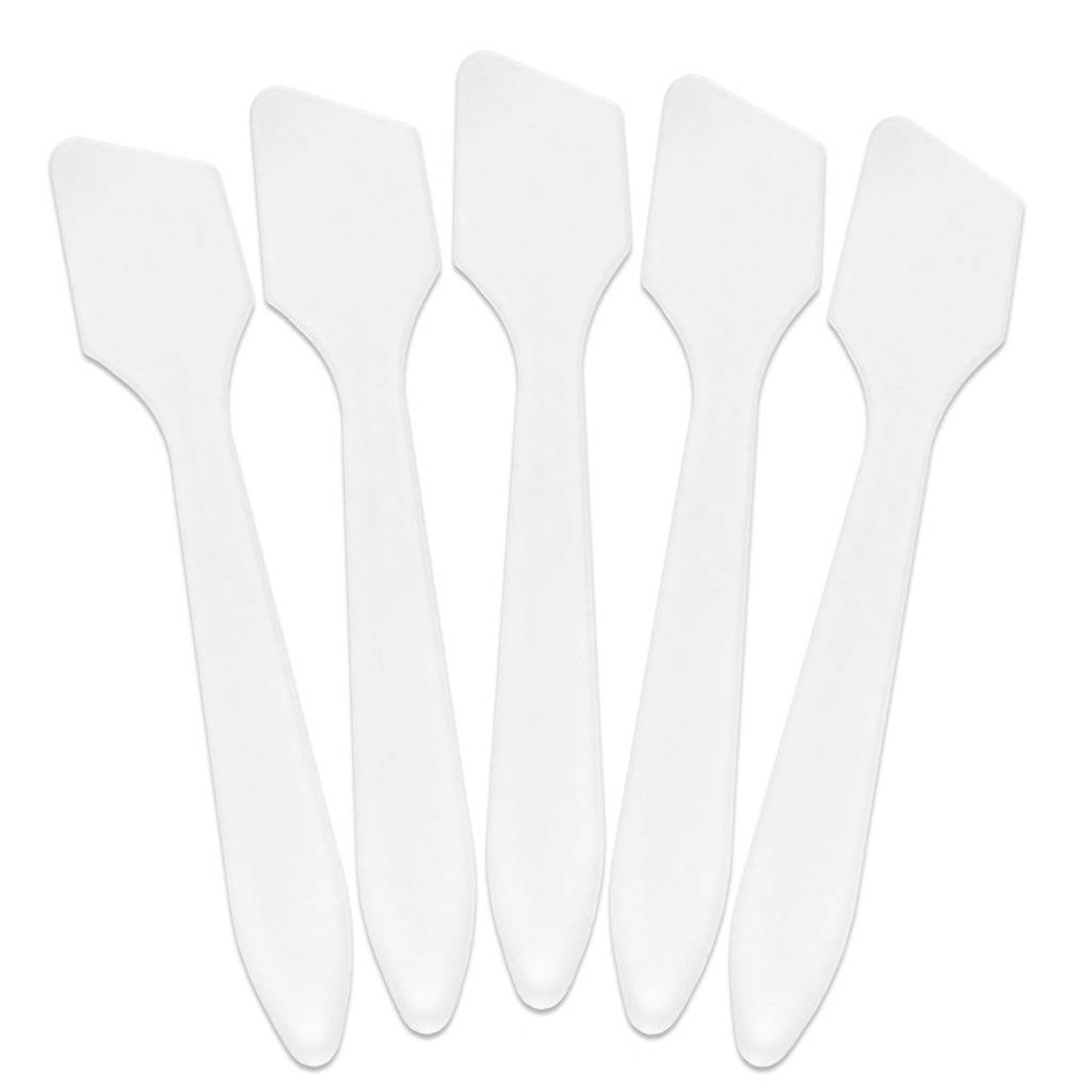 100Pcs Cosmetic Makeup Plastic Spatula Set - Hygienic & Reusable