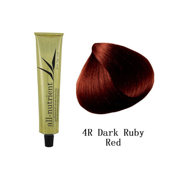 All-Nutrient Permanent Hair Color Cream - 4R Dark Ruby Red