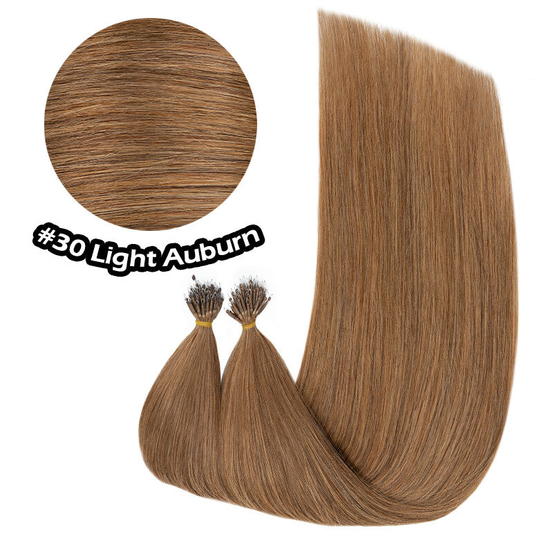 100% Human Hair Extensions Nano Ring Loop Micro Beads Blonde S