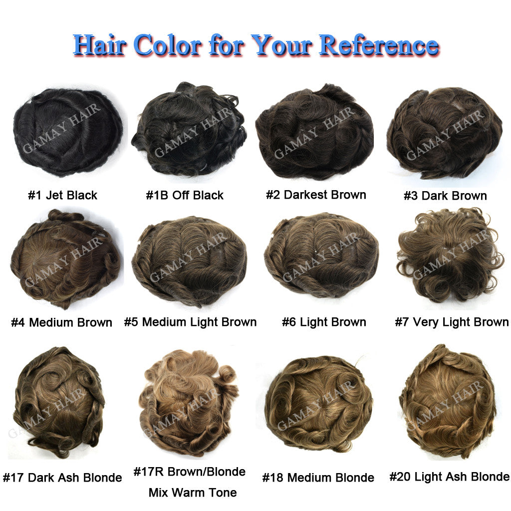 Men's Invisible Hair Frontal V-Loop Hairpiece for Receding Hairline