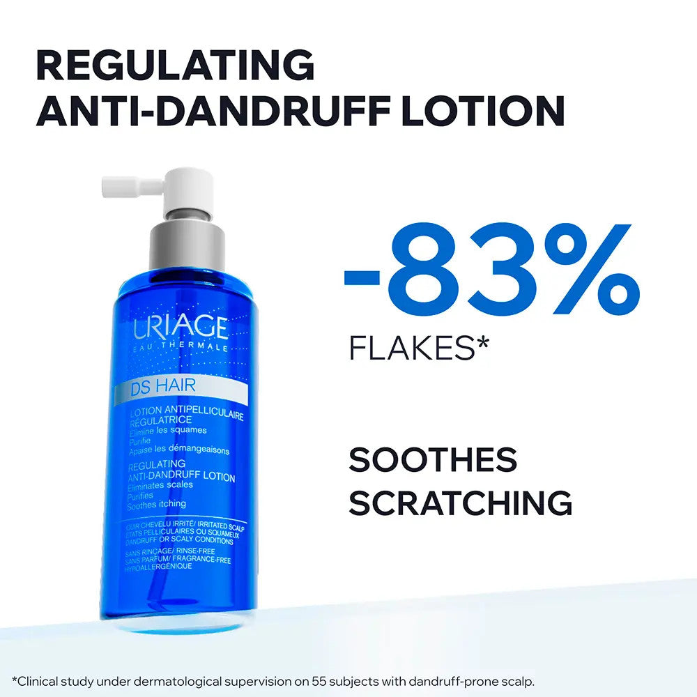 Uriage DS Anti-Dandruff Hair Lotion - Soothing Scalp Treatment, 2x100ml