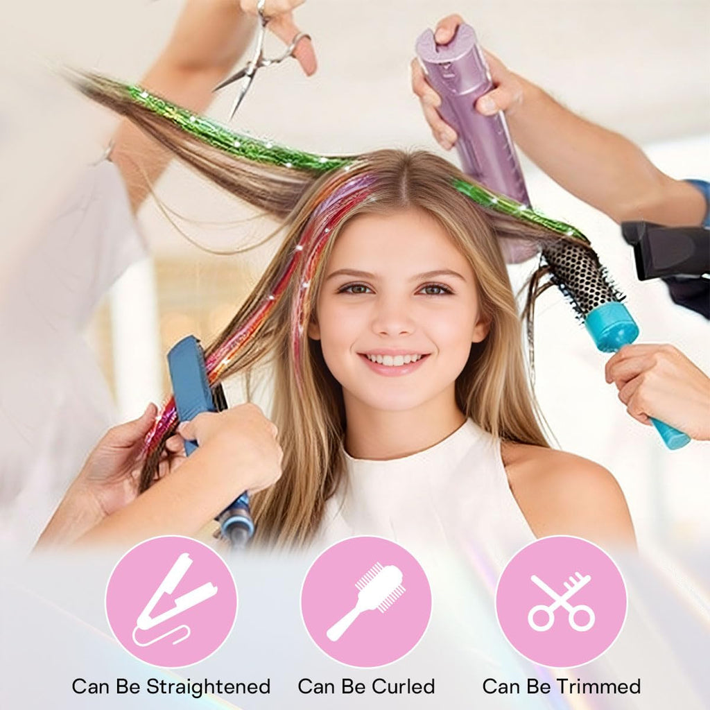 Hair Tinsel Kit 25 Colors 10,000 Strands Fairy Hair Extensions Set
