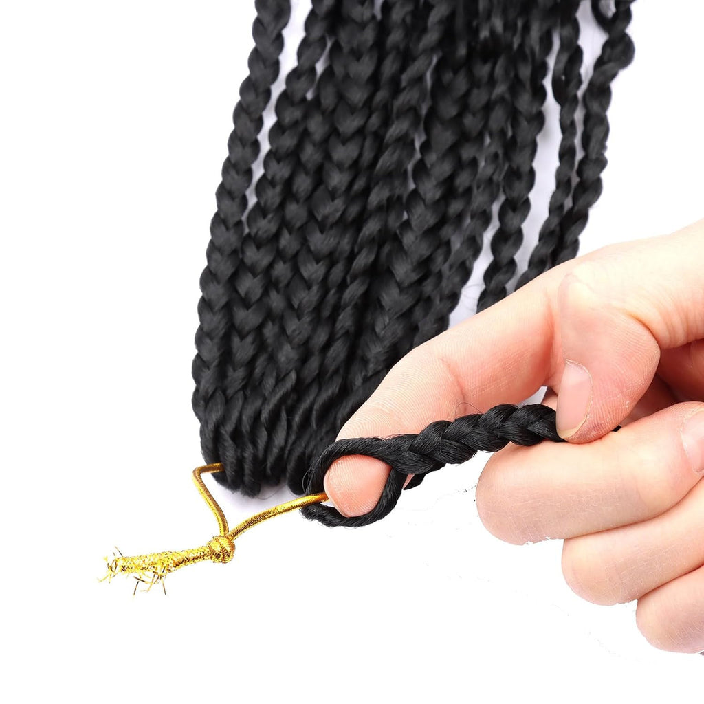 Goddess Box Braids Crochet Hair 18 Inch - 8 Packs Natural Look