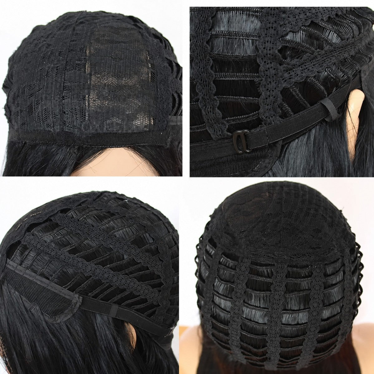 Long Wavy Black Synthetic Wig with Bangs - Wear and Go Cosplay Hair