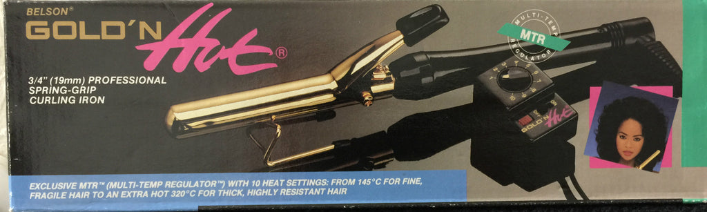 Professional 3/4 Inch Gold-Plated Curling Iron with Multi-Temperature Settings