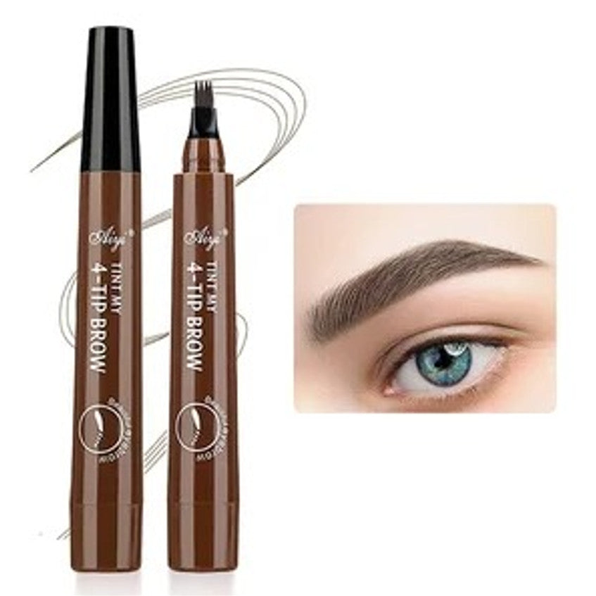 Waterproof Long-Lasting Four-Pronged Eyebrow Pencil for Natural Makeup