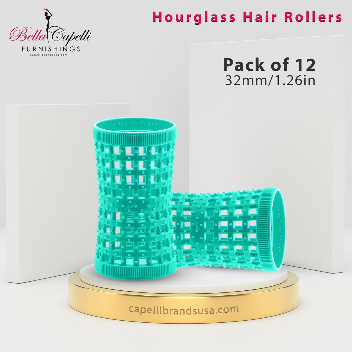 Mini Pink Hair Rollers Set - Natural Fast-Dry Curlers for Bouncy Voluminous Hair