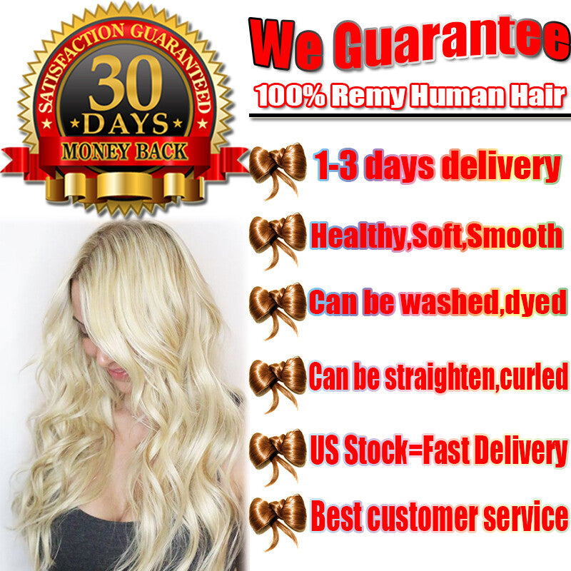 Double Drawn Human Hair Extensions Full Head Clip-In Weft Set - Brown