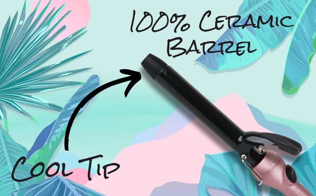 Salon-Quality Ionic Curling Iron for Frizz-Free Shine - Rose Gold, 1.5 lb