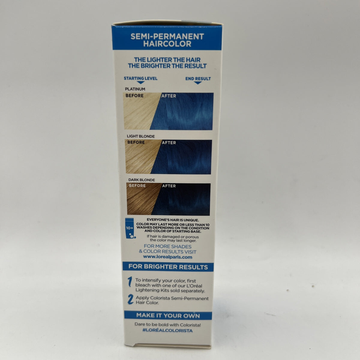 Semi Permanent Hair Color Kit Metallic Blue 5 Pack - Vibrant Hair Dye
