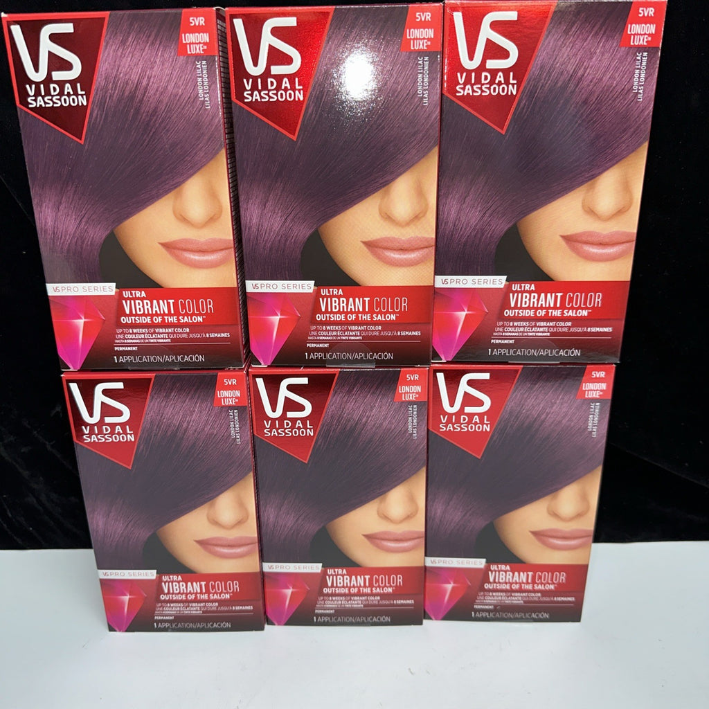Vidal Sassoon 5VR London Lilac Permanent Hair Color Pack of 6 - Home Hair Dye
