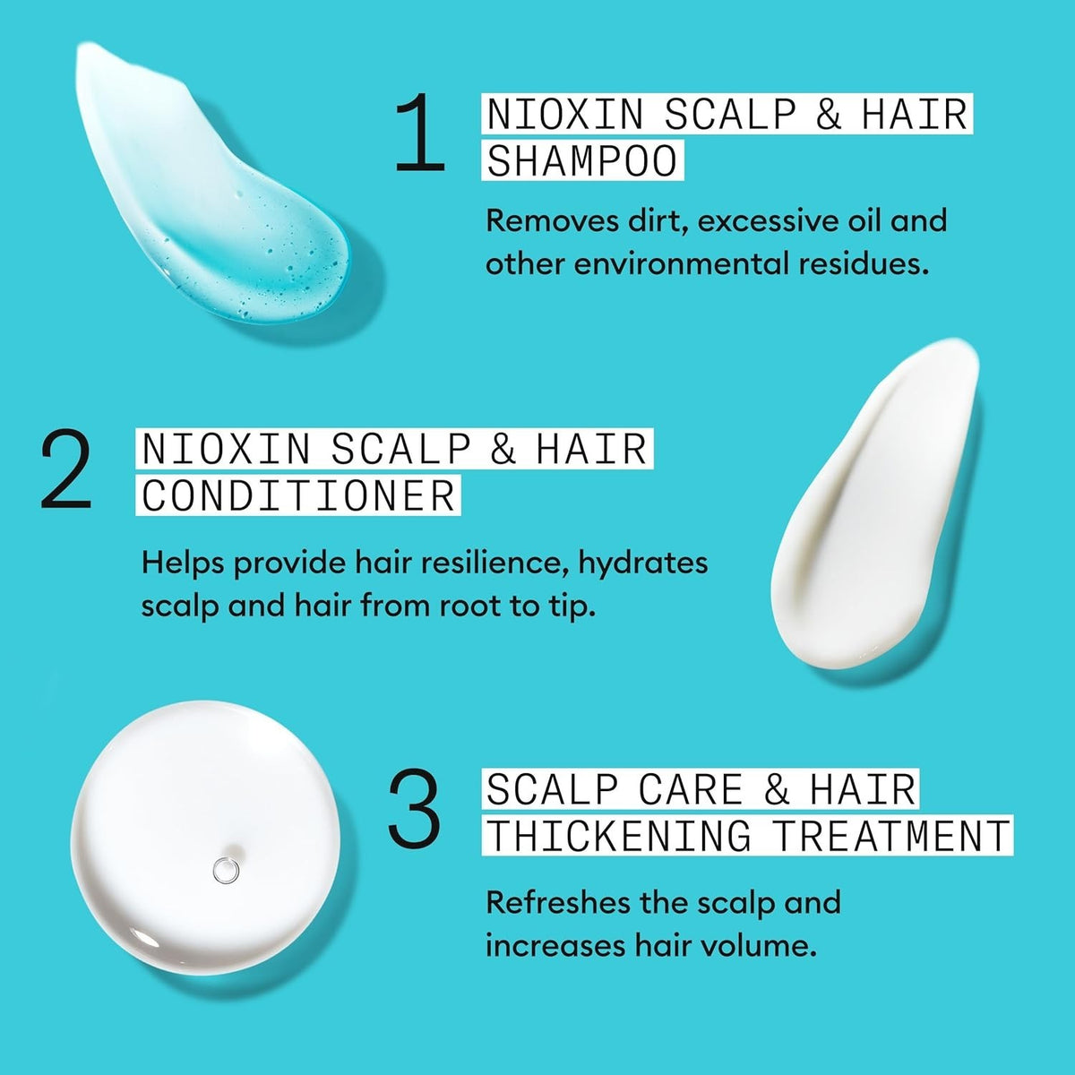 Hair Thickening System with Biotin Gel for Thinning Hair - Unbranded