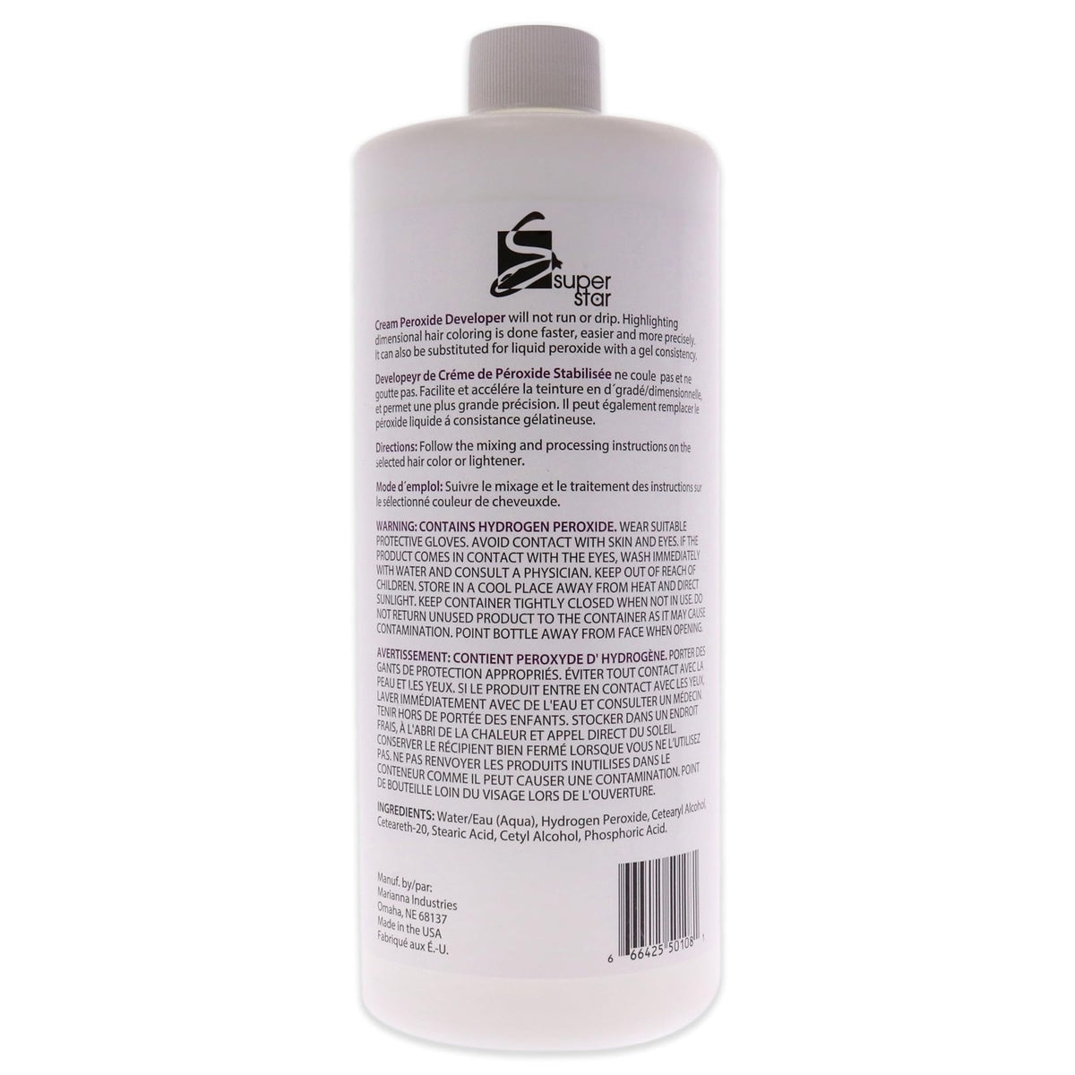 10V Cream Peroxide Developer for Hair Coloring - 32oz